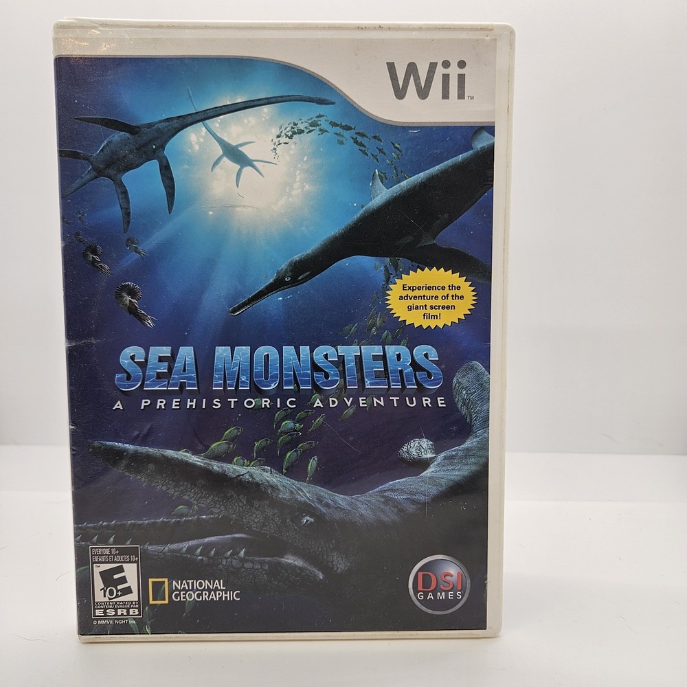 Sea Monsters A Prehistoric‎ Adventure Nintendo Wii Complete NatGeo DSI